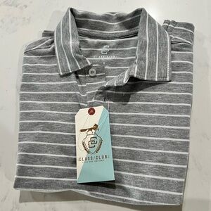 Class club Charcoal and White Polo Shirt